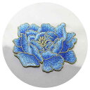 アップリケ 牡丹 花柄 ワッペン 刺繍 布パッチ デニム DIY素材 穴修理 装飾 アクセサリー 接着剤なし 縫製必要 手芸 ハンドメイド モチーフ リメイク デコレーション ファブリック