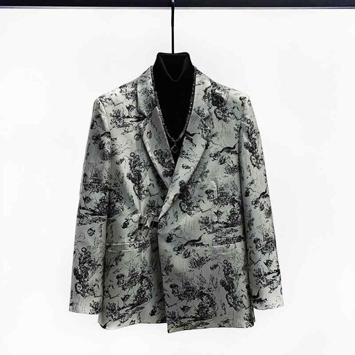 男性服 ジャケット 柄入り 渋い レトロ アウター 上着 春 スーツ 韓国 メンズ トップス ハイエンド カジュアル メンズ シルバー 留め具 大人 グランパコア 渋め 男性服 ジャケット 柄入り 渋い レトロ アウター 上着 春 スーツ 韓国 メンズ トップス ハイエンド カジュアル メンズ シルバー 留め具 大人 グランパコア 渋め