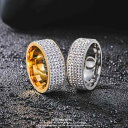 指輪 ヒップホップ アクセサリー テール リング チタン鋼 ラインストーン 金メッキ 指輪 ファッション カジュアル メンズ レディース ラッパー ローライダー...