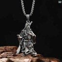 ペンダント ネックレス 関羽 三国志 アクセサリー 小物 武神 財神 キーチェーン 装飾品 チャイナ風 伝統的 魅力的 S925 シルバー レトロ 幸運 守護 ...