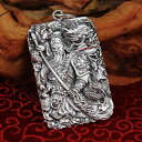 ペンダント ネックレス 関羽 三国志 アクセサリー 小物 武神 財神 装飾品 チャイナ風 伝統的 魅力的 クラシック シルバー 武財神 レトロ