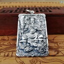 ペンダント ネックレス 関羽 三国志 アクセサリー 小物 武神 財神 装飾品 チャイナ風 伝統的 魅力的 守護 風水 シルバー レトロ