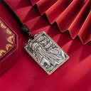 ペンダント ネックレス 関羽 三国志 アクセサリー 小物 武神 財神 装飾品 チャイナ風 伝統的 魅力的 武士 チャイナ風 シルバー 紐付き