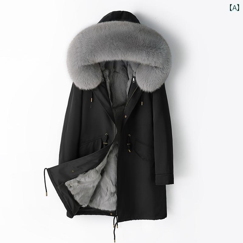 コート アウター パーカー メンズ 冬 フォックスファー ジャケット アウトドア ファッション カジュア..