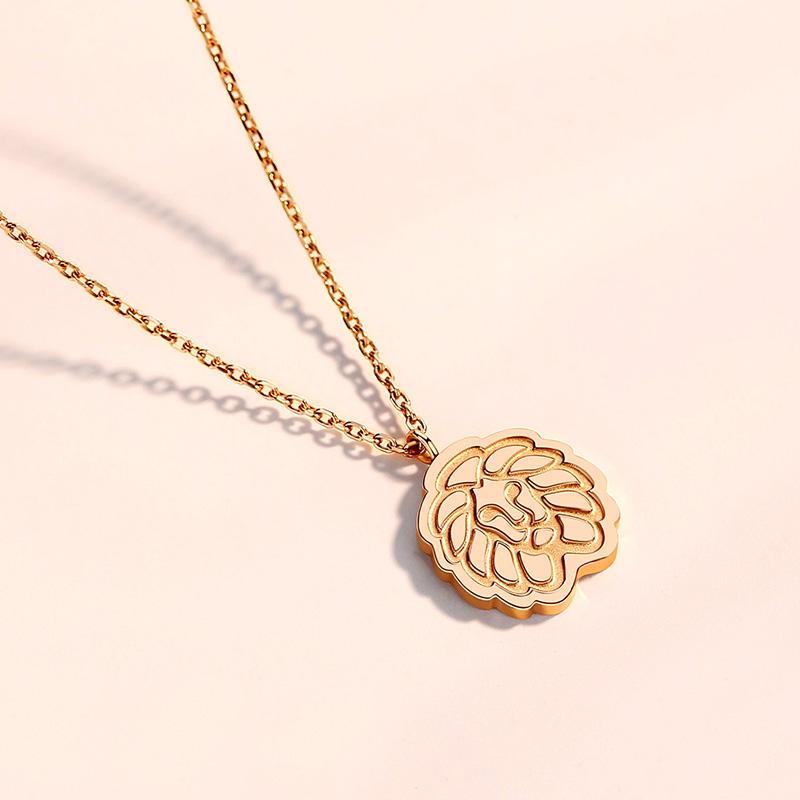 楽天Hanbok Homeネックレス ライオン ペンダント 獣王 アクセサリー レオ クール スタイル ジュエリー ギフト スモール チタン 鋼 チェーン おしゃれ カジュアル エレガント アクセント