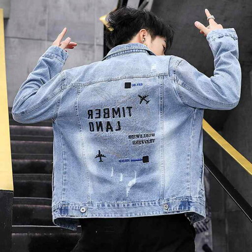 男性用 デニムジャケット スリムフィット 刺繍入り ジャケット ブルゾン ジージャン 春秋 メンズ アメカジ ビンテージ風 カジュアル スタイリッシュ クール タウンユース 男性用 デニムジャケット スリムフィット 刺繍入り ジャケット ブルゾン ジージャン 春秋 メンズ アメカジ ビンテージ風 カジュアル スタイリッシュ クール タウンユース