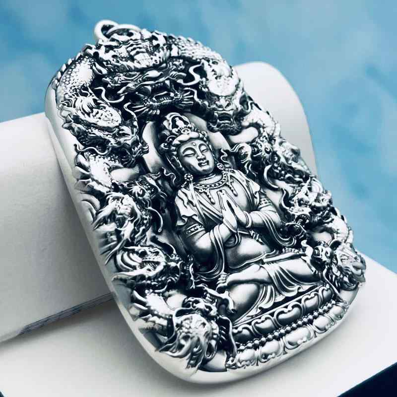 ペンダント 仏教 S999 シルバー 九龍 観音 男性 カップル レトロ 十二支 ジュエリー 仏像 シンプル ア..