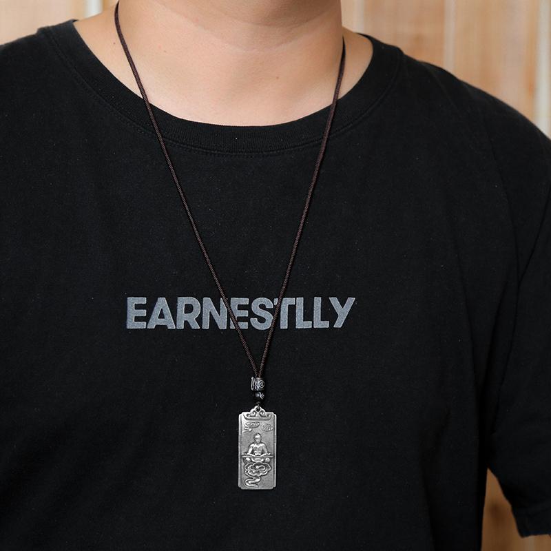 仏教 ペンダント 五色派 観音 ネックレス シルバー メンズ 個性的 男女兼用 アクセサリー 軽量 おしゃれ シンプル