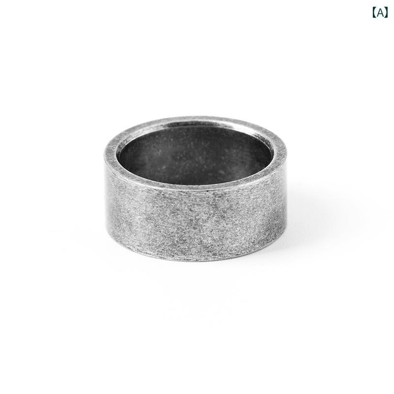 Other , Materials - 指輪 レトロ リング 男女兼用 チタン スチール 個性的 シングル 人差し指 カップル ジュエリー アクセサリー ユニセックス スタイリッシュ トレンディー