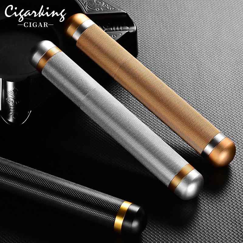 葉巻チューブ タバコケース シガーボックス 喫煙具 アクセサリー おしゃれ ポータブル ヒュミドール 保..