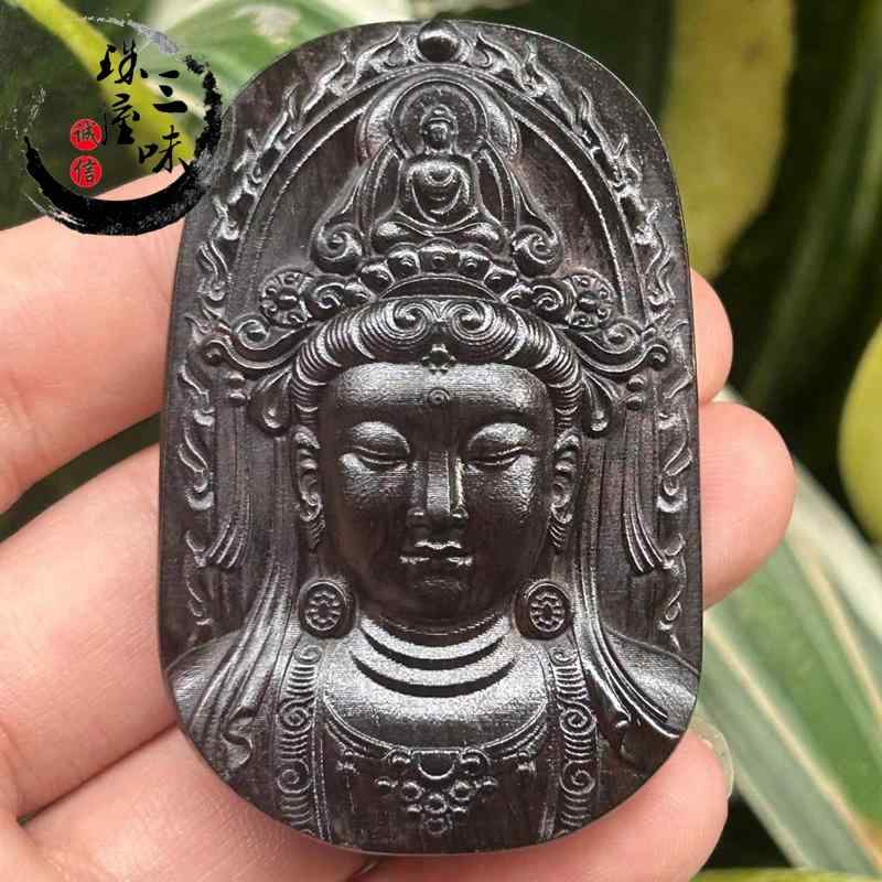 ペンダント 仏教 黒檀 観音 紫檀 ユニーク スピリチュアル 仏 アクセサリー 木製 ユニセックス 贈り物 ギフト 伝統的 プレゼント アジアン