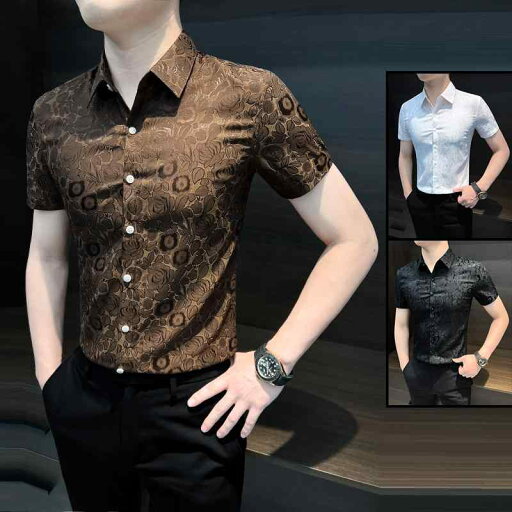 シャツ 花柄 トップス 半袖 シングルブレスト レギュラーカラー カジュアル 薄手 春秋 メンズ 男性 紳士服 スリムフィット 軽量 柔らか 通勤 オフィス ビジネス 日常使い スタイリッシュ シャツ 花柄 トップス 半袖 シングルブレスト レギュラーカラー カジュアル 薄手 春秋 メンズ 男性 紳士服 スリムフィット 軽量 柔らか 通勤 オフィス ビジネス 日常使い スタイリッシュ