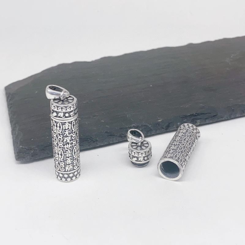 銀 990 南無観音菩薩 宗教 信仰 祈願 お守り レトロ ペンダントトップ 高級感 ギフト ユニセックス メンズ レディース ファッション アクセサリー 装飾...