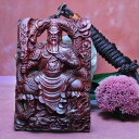 関羽 ペンダント アクセサリー 小葉 ローズウッド 木製 彫刻 ロープ付 関公 武財神 守護 ネックレス 手持ち 吊飾り カジュアル レトロ 古風 メンズ レデ...