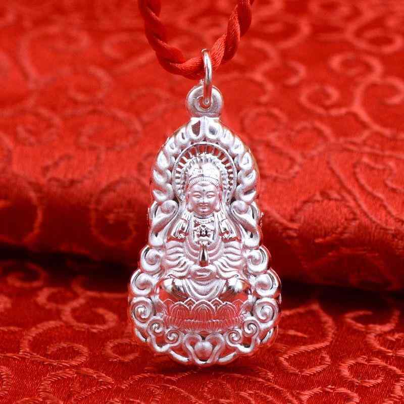 観音菩薩 ネックレス ペンダント 仏教 信仰 崇拝 シルバー 男性 女性 仏陀 弥勒仏 ファッション アクセ..