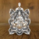 観音菩薩 ネックレス ペンダント 仏教 信仰 崇拝 シルバー 如意 南海 守護 男女兼用 レトロ アクセサリー ギフト