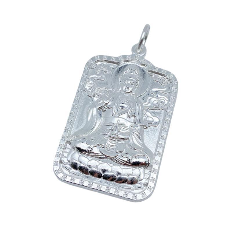 ペンダント 仏教 シルバー 観音菩薩 男女兼用 シンプル 守護神 アクセサリー 平和 メンズ レディース レトロ