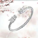 レディース アクセサリー 999 シルバー おしゃれ ドラゴン 桜 ブレスレット 男女兼用 カップル ペア 女性 ソリッド オープン シルバーブレスレット プレゼント キラキラ きれい おしゃれ 映え