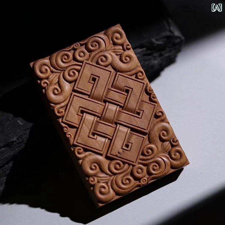 木彫り 観音 仏像 ペンダント アクセサリー ギフト スピリチュアル ユニーク ユニセックス リラクゼーション 木製 リラックス 工芸