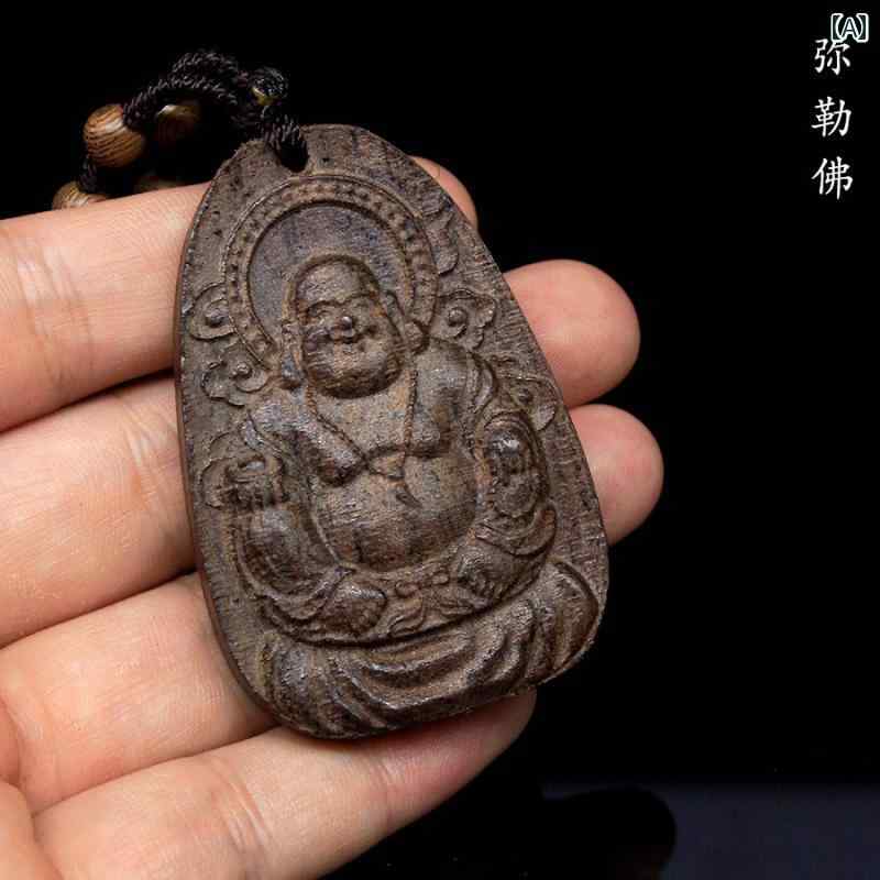 ペンダント 仏教 インドネシア 木彫り 十二支 観音 木製 彫刻 精神 大仏 ユニーク ユニセックス お守り..