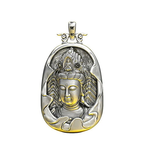 ペンダント 仏教 観音 シルバー ソリッド 厚手 タグ プレート メンズ ネックレス レディース 銀 メダル お守り ペンダント 仏教 観音 シルバー ソリッド 厚手 タグ プレート メンズ ネックレス レディース 銀 メダル お守り