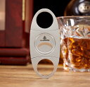 葉巻カッター 両刃 金属 シルバー シガーカッター 薄型 ポータブル 銀色 葉巻 カット メンズ ギフト コンパクト 持ち運び オシャレ クラシック イケおじ ...