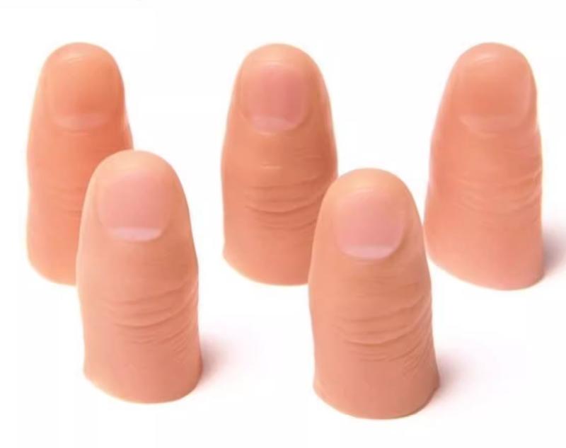 義指 指サック サポーター シリコン プロテクター アクセサリー 親指 人工指 マジック 模擬 中指 薬指 ..