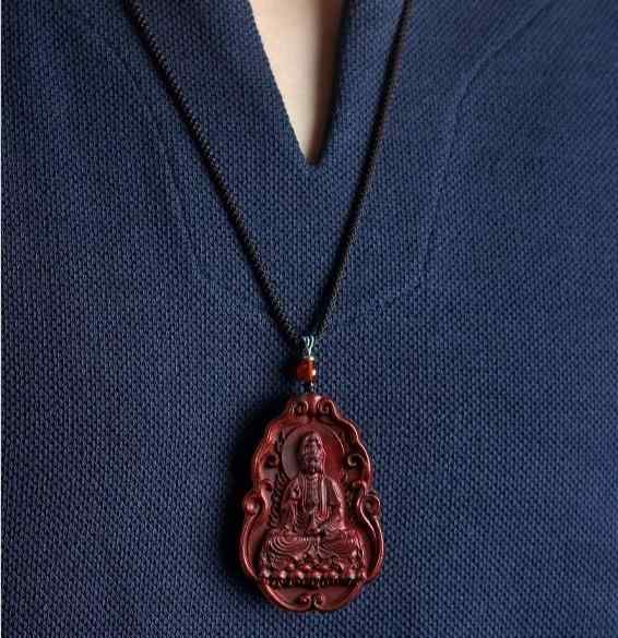 ペンダント 観音 お守り キーチェーン 男女兼用 アクセサリー スピリチュアル ハンドクラフト 自然素材 ギフト ユニーク ユニセックス