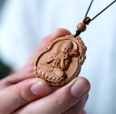 ネックレス ペンダント アクセサリー 白檀 十二支 仏陀 お守り カジュアル ユニセックス ファッション プレゼント アロマ リラックス 風水 木製 エスニック