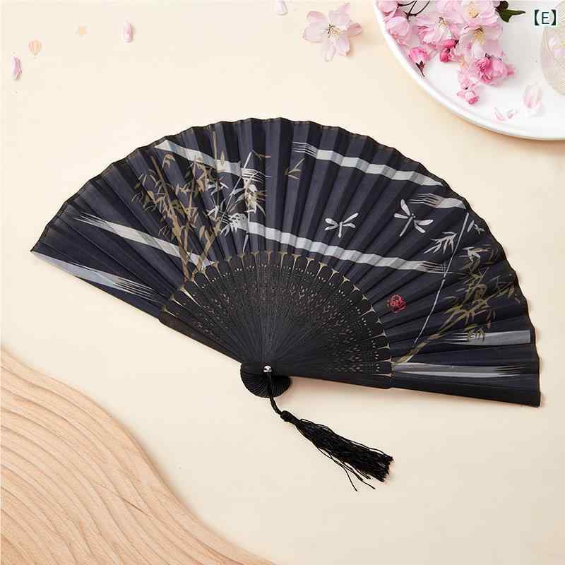 扇子 扇 伝統的 上品 ポータブル 携帯用 魅惑的 魅力的 持ち運び レトロ 古風 ノスタルジック ファッシ..