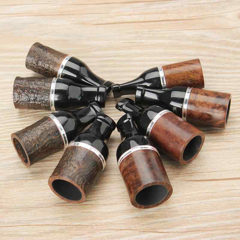 シガーホルダー マウスピース シガレット タバコ 葉巻 喫煙 パイプ ホルダー 木目 彫刻デザイン フィルター 循環型 エコ 携帯 耐久性 高品質 ギフト