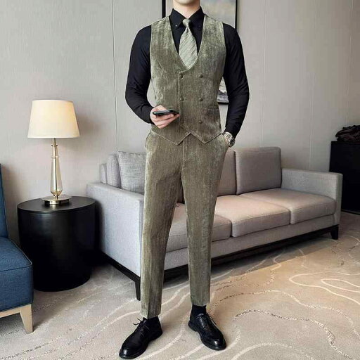 秋 メンズスーツ ベスト パンツ ツーピース バンケット ダブルブレスト ベストスーツ スリム 花婿 付添人 スーツ 男性用 ヴィンテージ エレガント 秋 メンズスーツ ベスト パンツ ツーピース バンケット ダブルブレスト ベストスーツ スリム 花婿 付添人 スーツ 男性用 ヴィンテージ エレガント