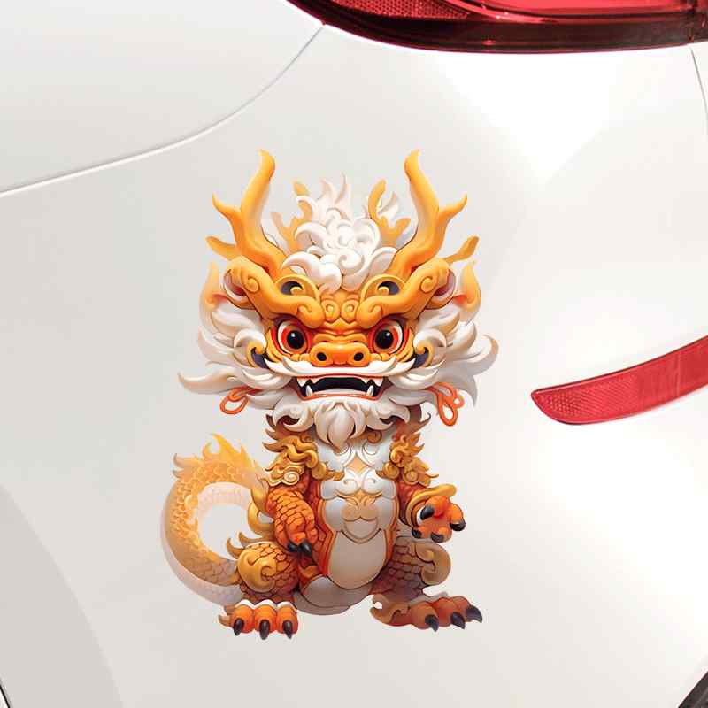 カーステッカー ドラゴン トーテム モダン カー用品 ステッカー 傷隠し 給油口 窓 車体 バイク デコレーション 龍 ポップ ドライバー 男女兼用 吉祥