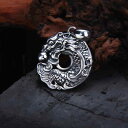 ドラゴン ペンダント シルバー 魚 レトロ 個性 ファッション 平和 バックル 龍 誕生年 チャーム ネックレス メンズ アクセサリー