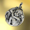 ペンダント 干支 猿 シルバー トップ ネックレス メンズ レディース 誕生年 彫刻 アクセサリー ギフト