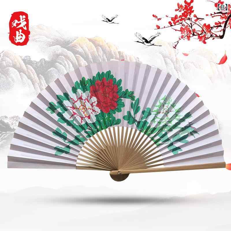 Hanbok Homeの扇子 8～9インチ 梅の花 桃の花 紙 レトロ 日常 チャイナ 中国 中華 ダンス 踊り 小道具 小物 男女 カジュアル ヴィンテージライク｜アングル3