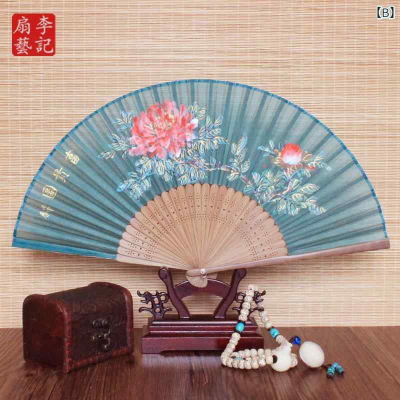 扇子 シアー素材 透け感 涼し気 着物 フォトスタジオ 写真 撮影 小道具 レトロ ヴィンテージライク 飾り 手持ち 衣装 男女 高級感 シック