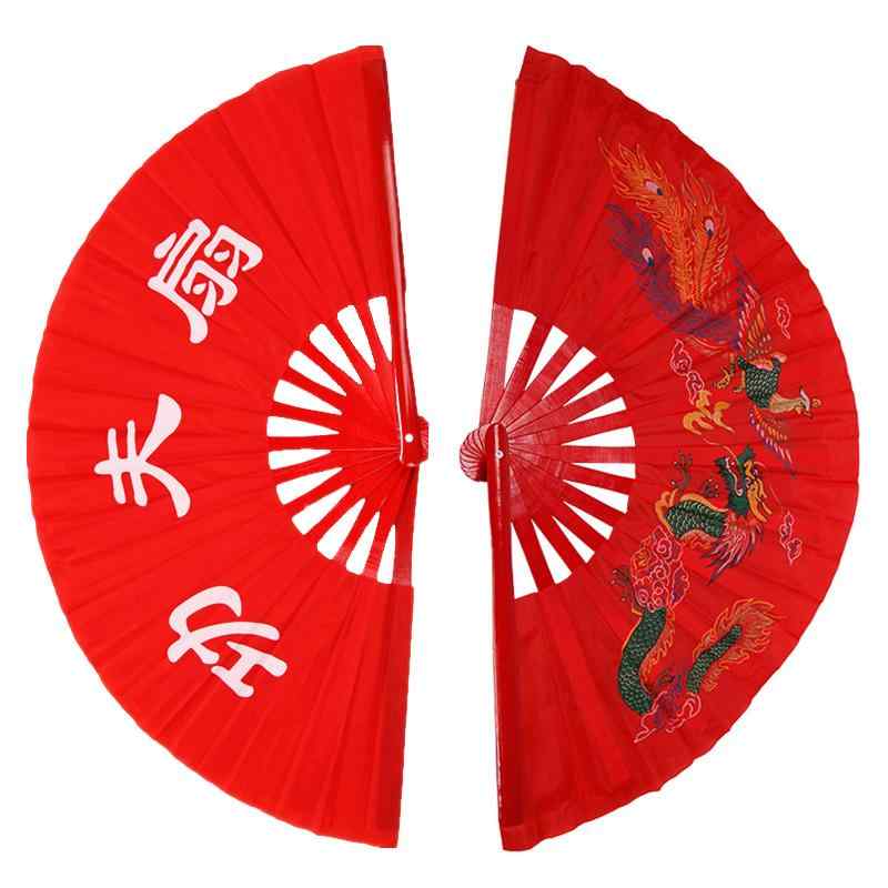 扇子 扇ぐ 衣装 赤 龍 ドラゴン 公演 練習 太極拳 踊り カンフー 武道 道具 パフォーマンス 小物 派手 ..