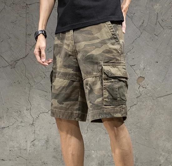 カーゴ ショートパンツ 短パン メンズ 迷彩 ハーフパンツ 夏 薄手 ストリート カジュアル シンプル おしゃれ 快適 万能 ズボン 大きいサイズ