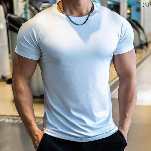 フィットネス シャツ トップス マッスル メンズ スポーツ ランニング トレーニング ウェア 半袖 Tシャツ 速乾 夏 シンプル フィットネス シャツ トップス マッスル メンズ スポーツ ランニング トレーニング ウェア 半袖 Tシャツ 速乾 夏 シンプル