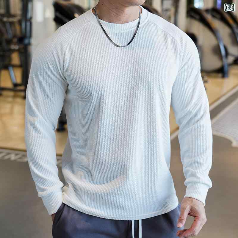 フィットネス シャツ トップス マッスル メンズ レディース スポーツ ジム ランニング トレーニング ウェア 秋冬 長袖 Tシャツ カジュアル