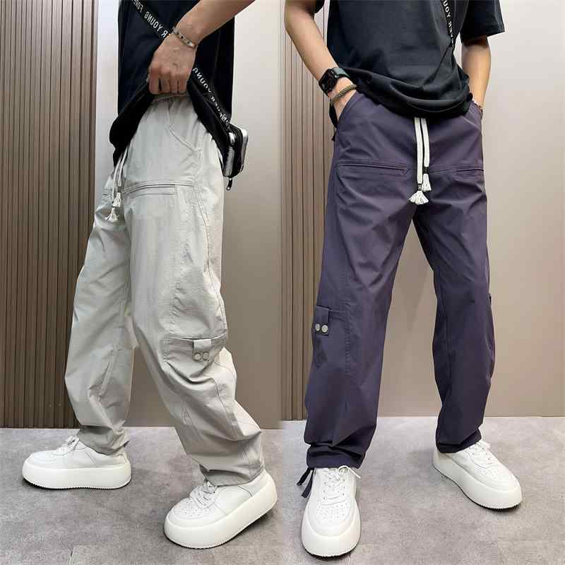 スウェットパンツ ジョガー 春夏 メンズ ファッション 無地 ワイドレッグ スポーツ カジュアル パンツ ズボン ボトムス ストレート 万能 ゆったり リラックス デイリー アクティブ シンプルコーデのサムネイル