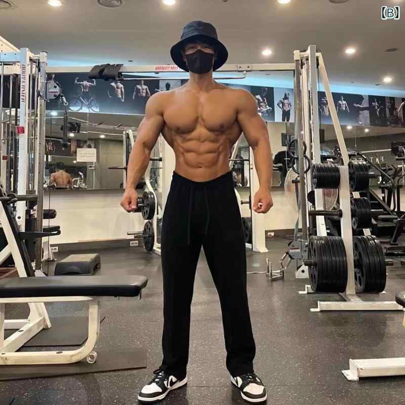 スウェットパンツ グレー 筋肉質 メンズ ファッション ゆったり ストレート パンツ ズボン ボトムス フィットネス トレーニング アイアン スポーツ カジュアル 屋外運動