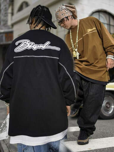 男性服 Tシャツ トレーナー トップス 長袖 メンズ ヒップホップ スケーター ストリート オーバーサイズ シャツ 万能 カジュアル レトロ 男性服 Tシャツ トレーナー トップス 長袖 メンズ ヒップホップ スケーター ストリート オーバーサイズ シャツ 万能 カジュアル レトロ