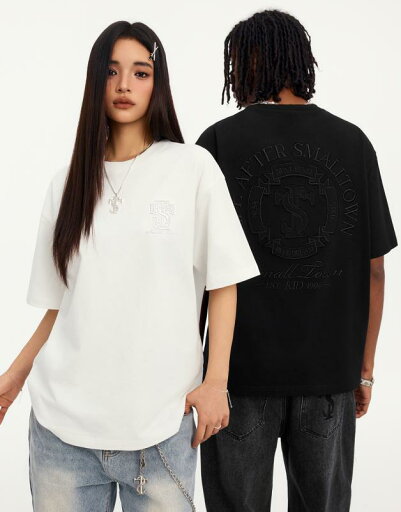 Tシャツ 刺繍 半袖 ラウンドネック ゆったり アメリカン 男女兼用 カップル ペアルック カジュアル ストリート ファッション ユニセックス アウトドア Tシャツ 刺繍 半袖 ラウンドネック ゆったり アメリカン 男女兼用 カップル ペアルック カジュアル ストリート ファッション ユニセックス アウトドア