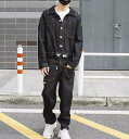 つなぎ デニム ジッパー 韓国 ワークウェア 整備士 ジャンプスーツ 建設業 オーバーオール ユニセックス ファッション ストリート 長袖 ズボン