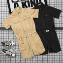 つなぎ オーバーオール 夏 ハーフパンツ メンズ レディース カップル 半袖 アウトドア ペアルック カジュアル トレンド ユニセックス シンプル