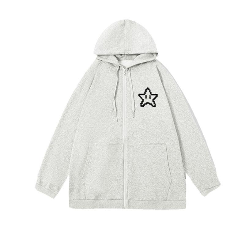 パーカー ストリート メンズ ジッパー フード付き 裏起毛 厚手 カジュアル シンプル お洒落 オーバーサ..