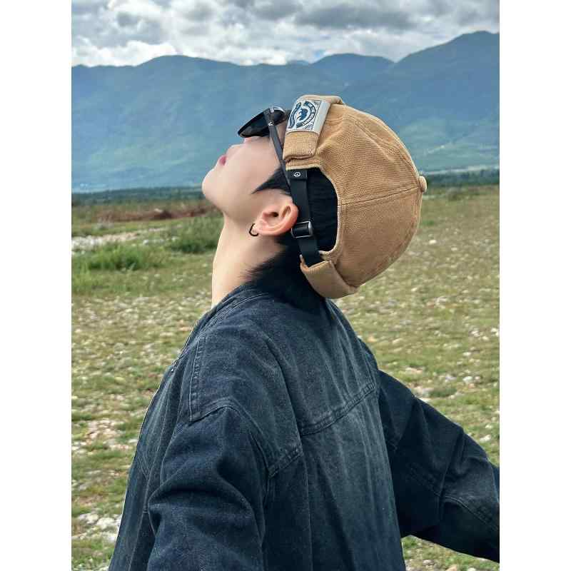 ロールキャップ メンズ レディース ファッション 帽子 ハット 和風 レトロ ヴィンテージ 男女兼用 コーディネート小物 リラックス シンプル 無地 ストリート カジュアル