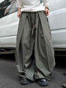 バギーパンツ レトロ シルエット ゆったり ランタン パンツ オーバーサイズ カジュアル ズボン メンズ レディース ユニセックス ファッション ストリート コーデ モード